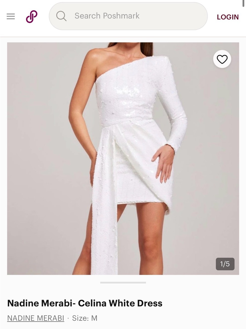 NADINE MERABI White Sequin Shell Dress - Picture 5 of 5